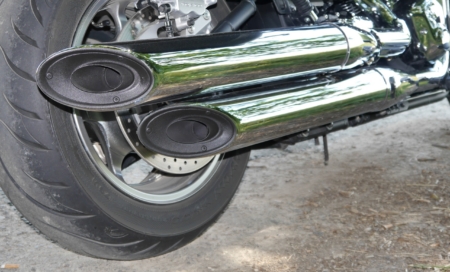 Verstellbarer Auspuff-Umbau Kawasaki VN 2000